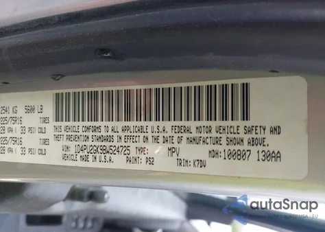 2011 Dodge Nitro Se from USA, damaged, VIN 1D4PU2GK9BW524725